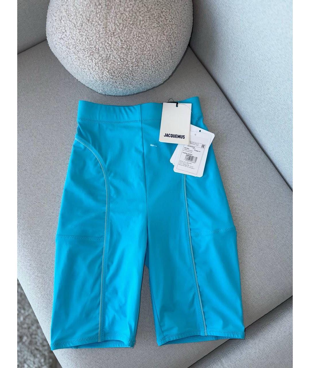 JACQUEMUS Голубые леггинсы и велосипедки, фото 8