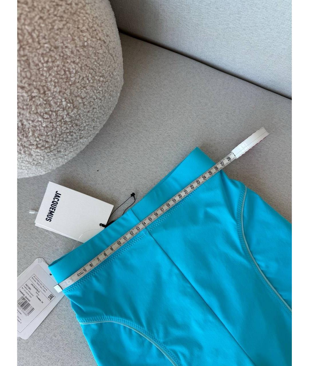 JACQUEMUS Голубые леггинсы и велосипедки, фото 6
