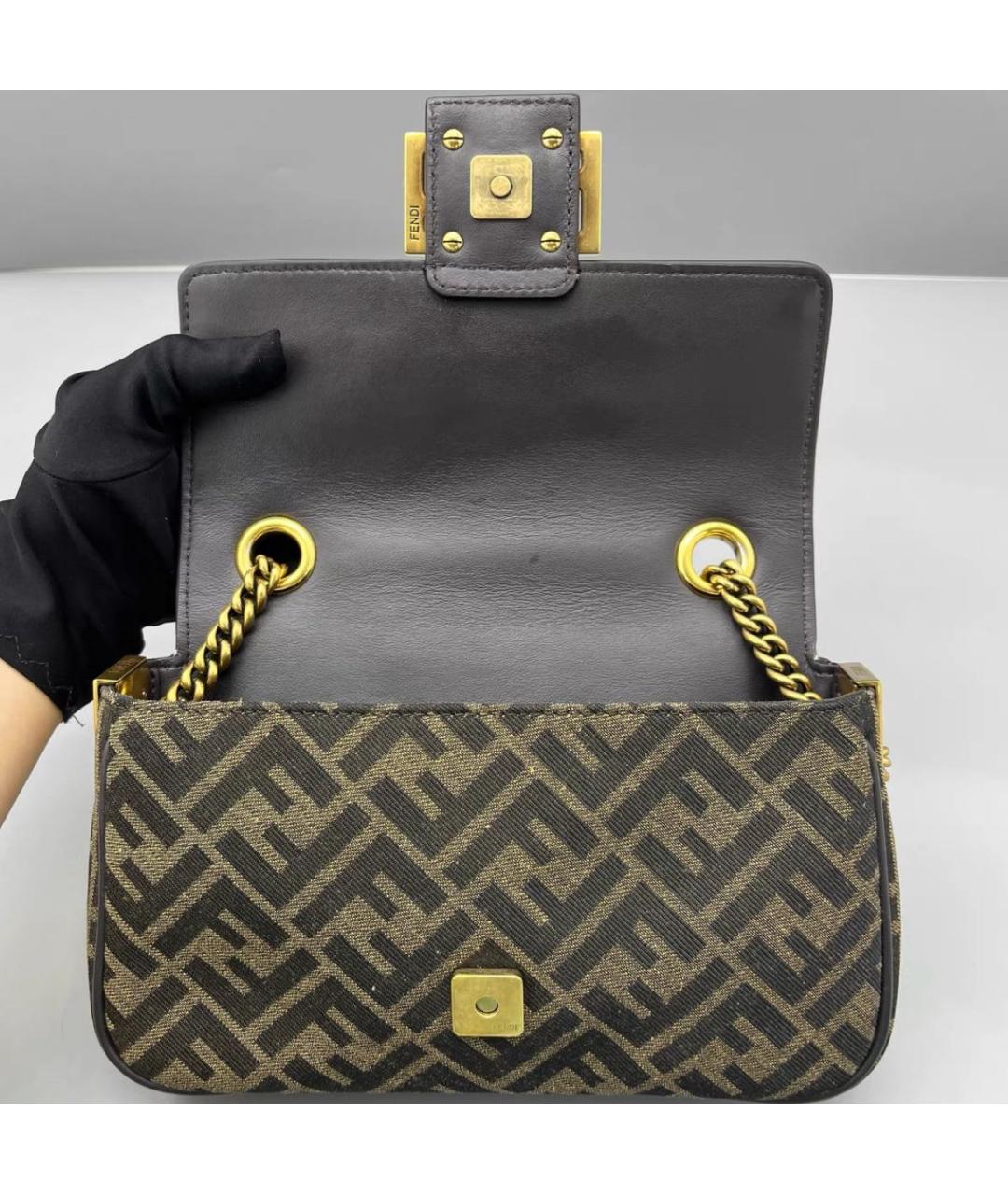 FENDI Коричневая сумка через плечо, фото 5