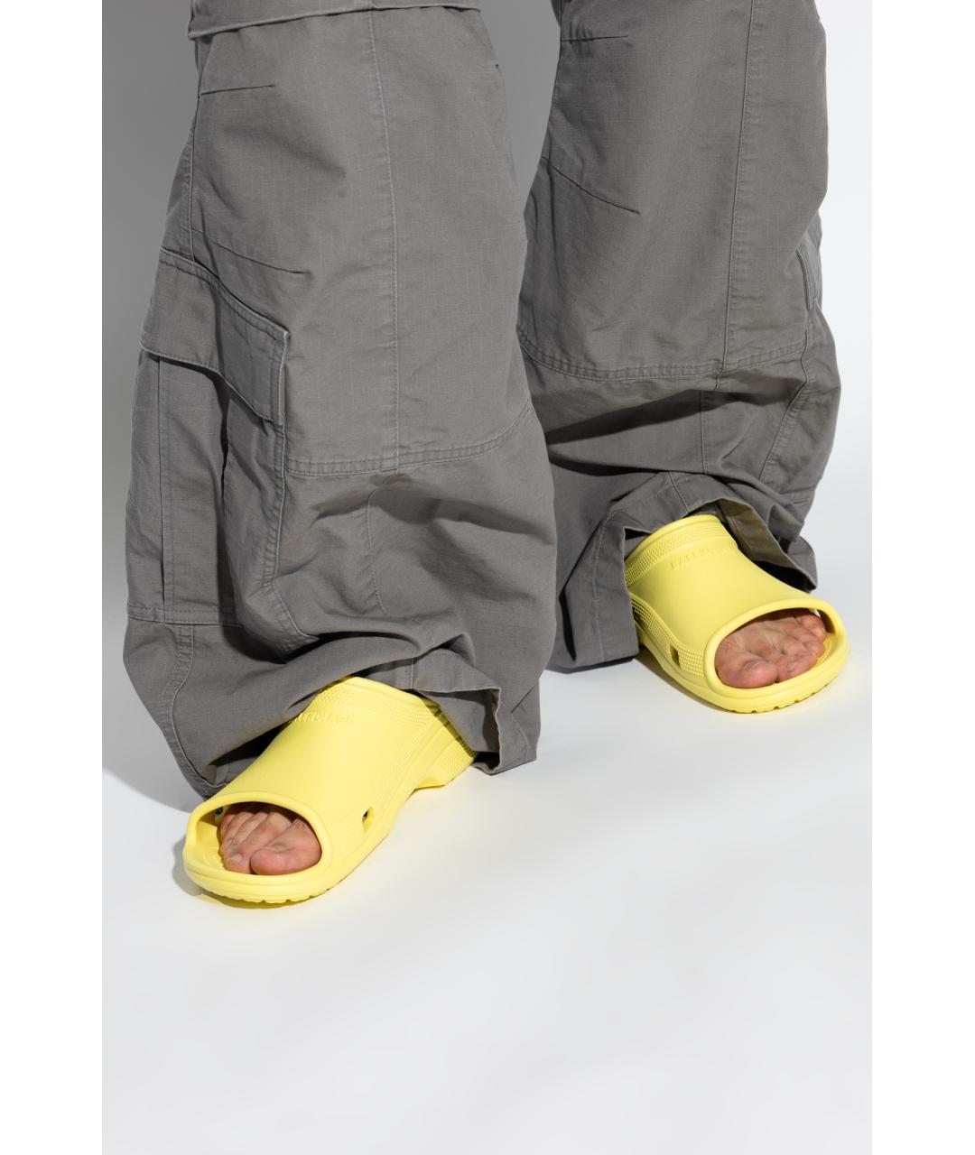 BALENCIAGA Желтые шлепанцы, фото 5