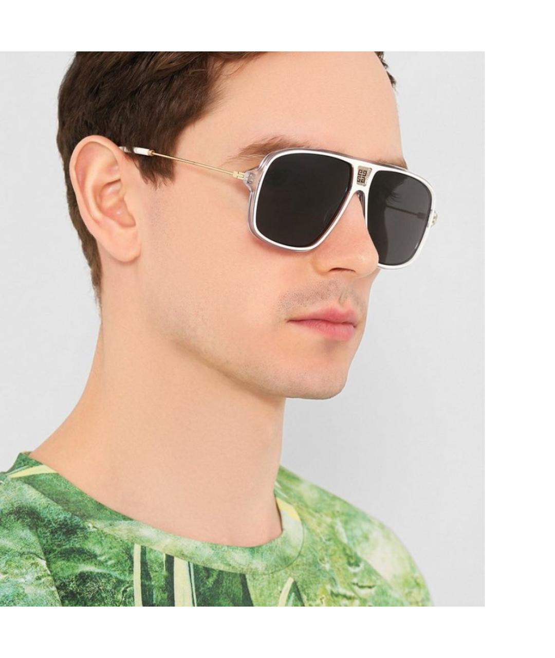 GIVENCHY Белые пластиковые солнцезащитные очки, фото 6