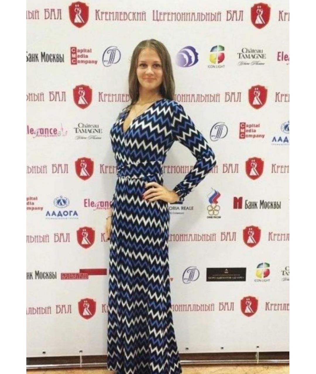 MICHAEL KORS Синее полиэстеровое платье, фото 2