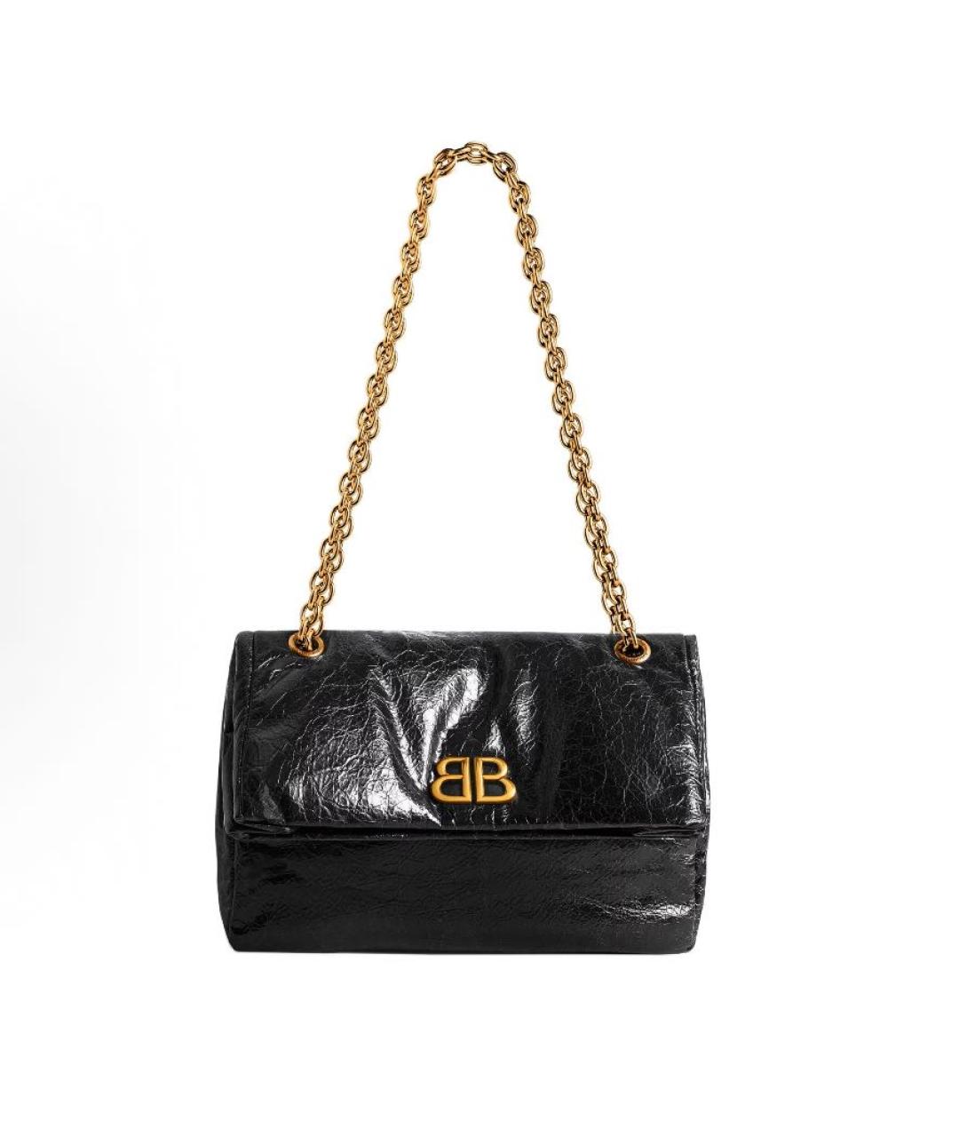 BALENCIAGA Черная сумка через плечо из лакированной кожи, фото 5