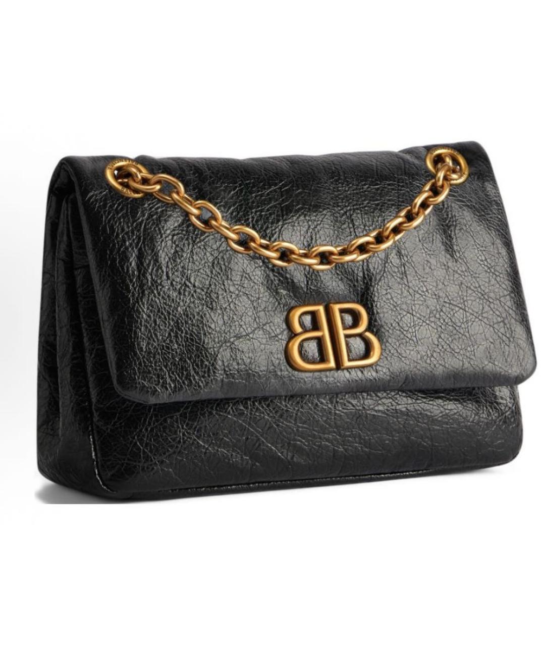 BALENCIAGA Черная сумка через плечо из лакированной кожи, фото 3