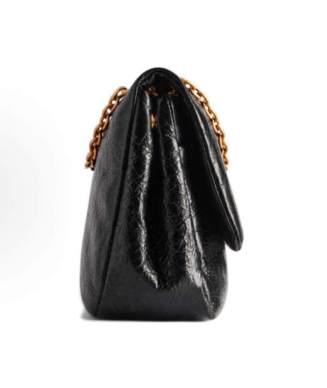 BALENCIAGA Черная сумка через плечо из лакированной кожи, фото 4