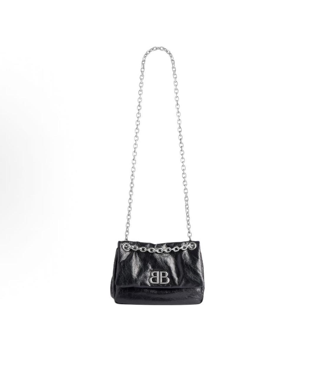 BALENCIAGA Черная сумка через плечо из лакированной кожи, фото 2