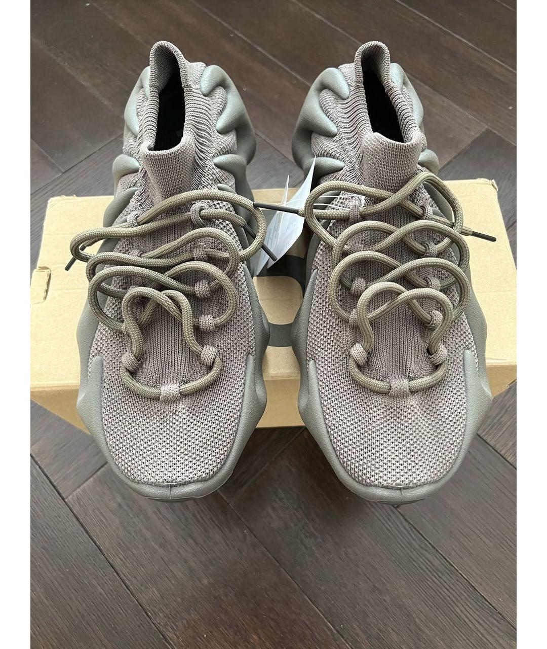ADIDAS YEEZY Антрацитовые низкие кроссовки / кеды, фото 2