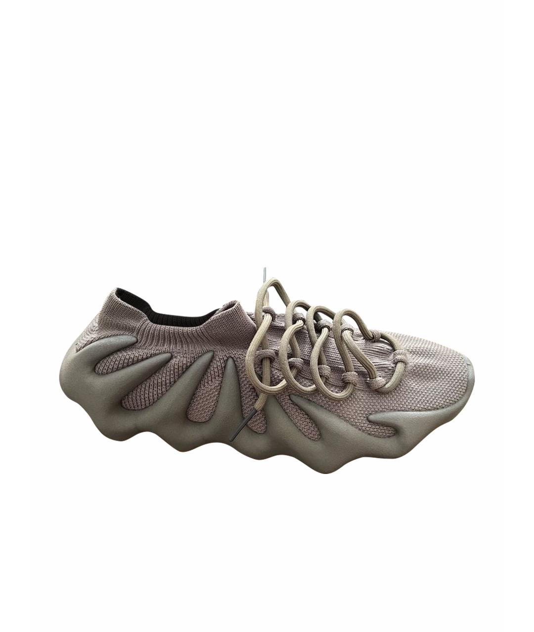 ADIDAS YEEZY Антрацитовые низкие кроссовки / кеды, фото 1