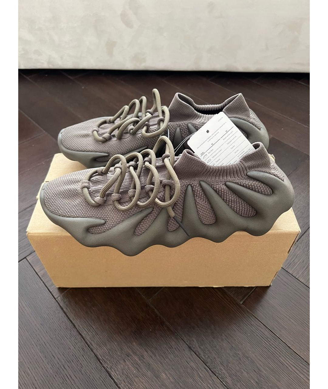 ADIDAS YEEZY Антрацитовые низкие кроссовки / кеды, фото 6
