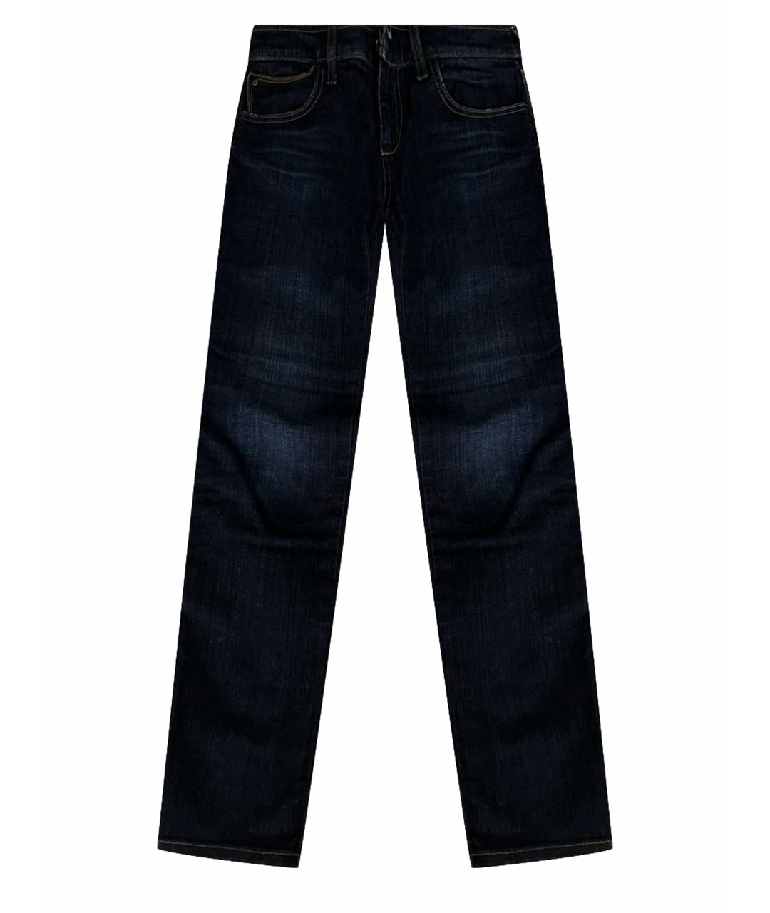 ARMANI JEANS Темно-синие хлопко-эластановые джинсы слим, фото 1