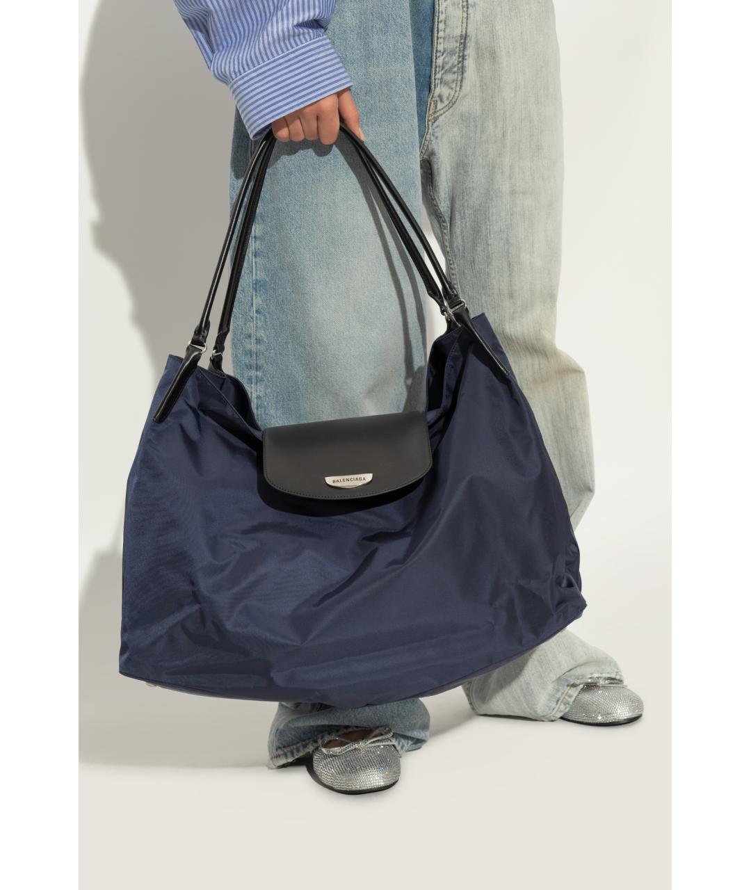 BALENCIAGA Темно-синяя дорожная/спортивная сумка, фото 4