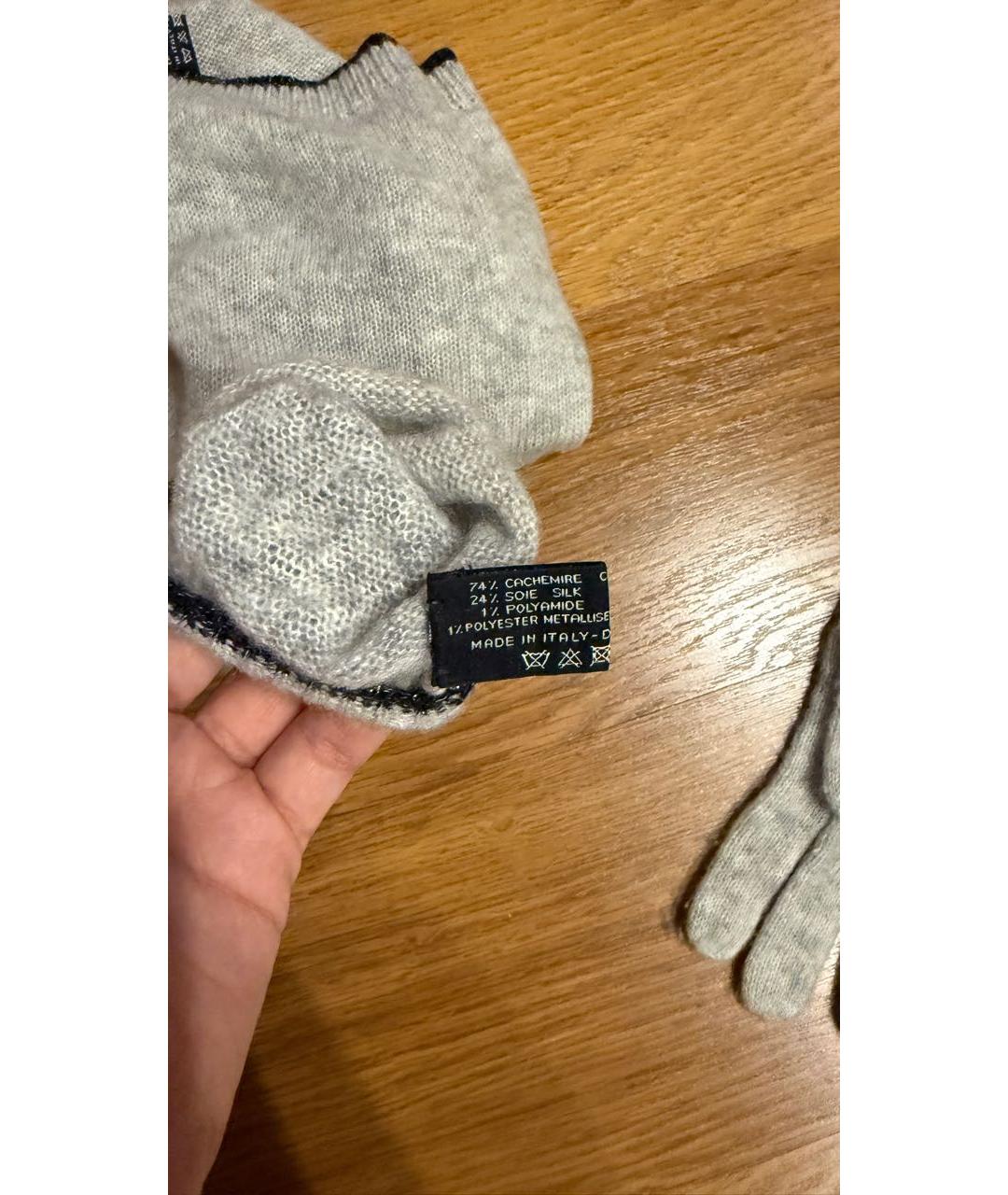 CHANEL Серая кашемировая шапка, фото 4