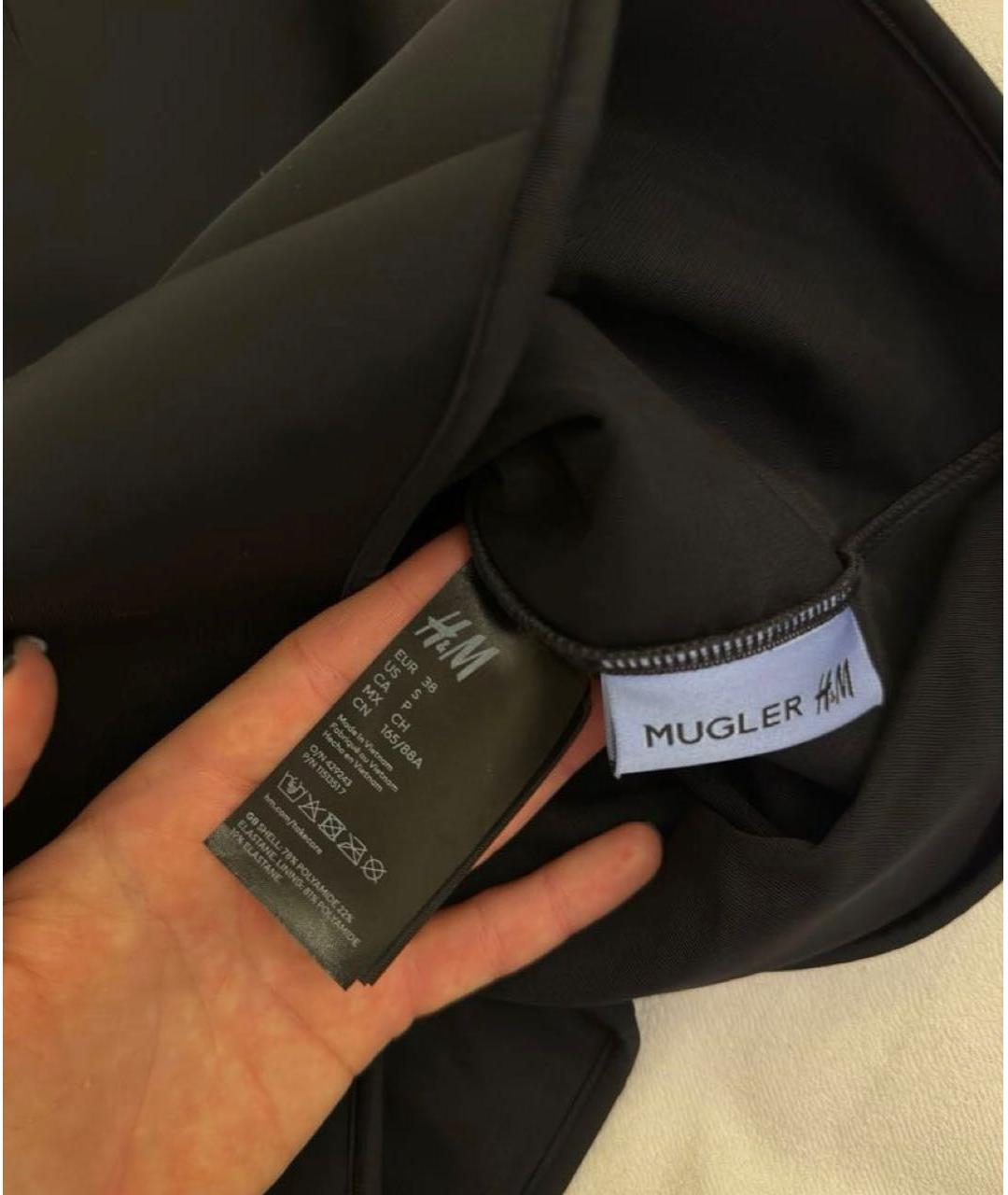 MUGLER Черное полиамидовое коктейльное платье, фото 3