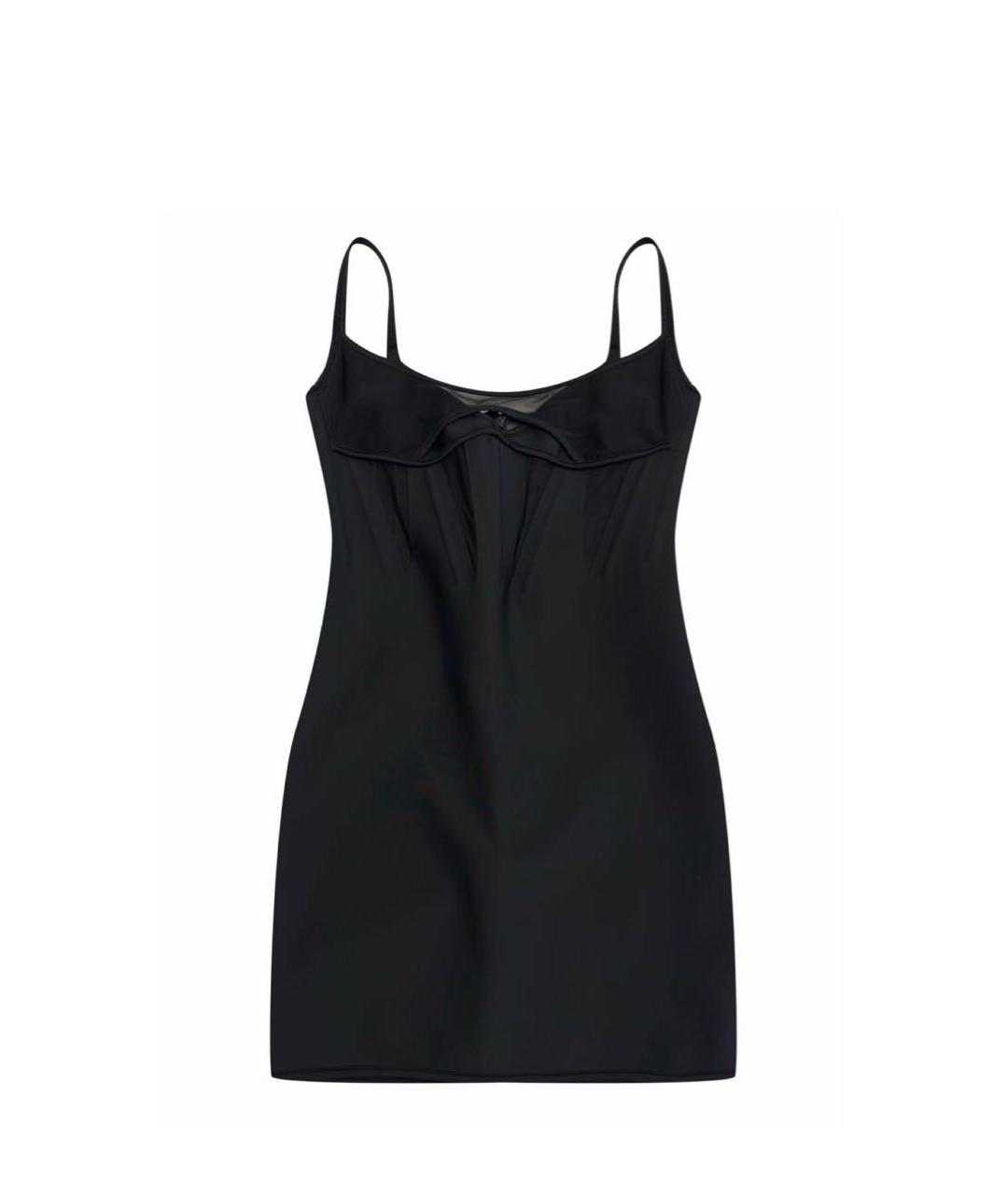 MUGLER Черное полиамидовое коктейльное платье, фото 1