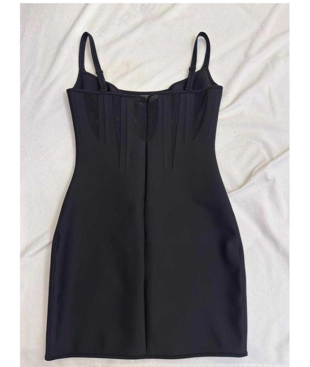 MUGLER Черное полиамидовое коктейльное платье, фото 2