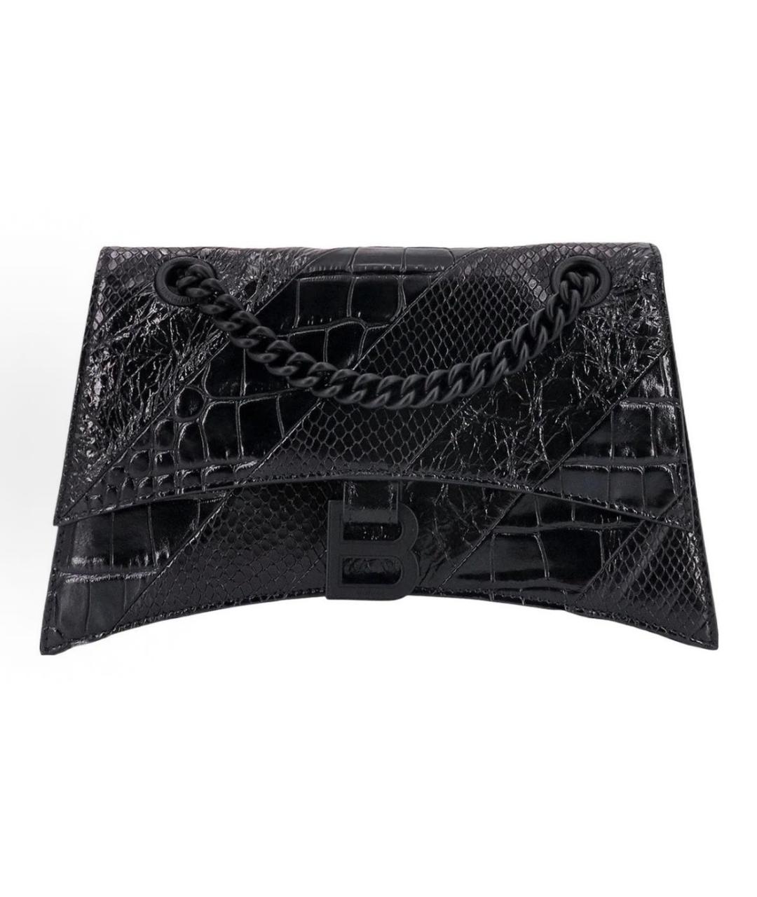 BALENCIAGA Черная сумка через плечо из лакированной кожи, фото 3