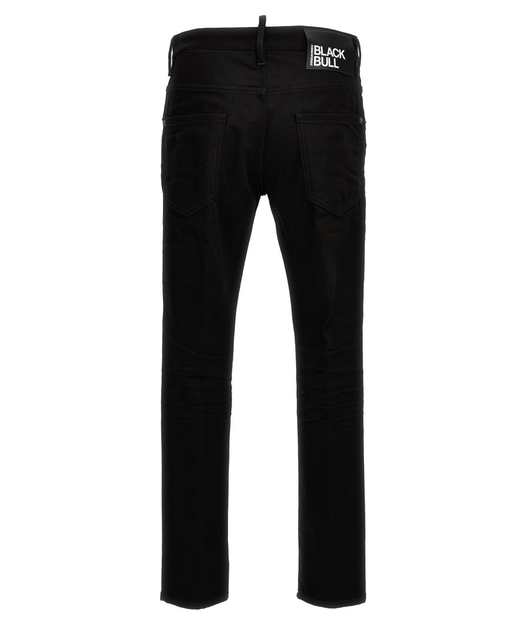DSQUARED2 Черные хлопковые прямые джинсы, фото 2