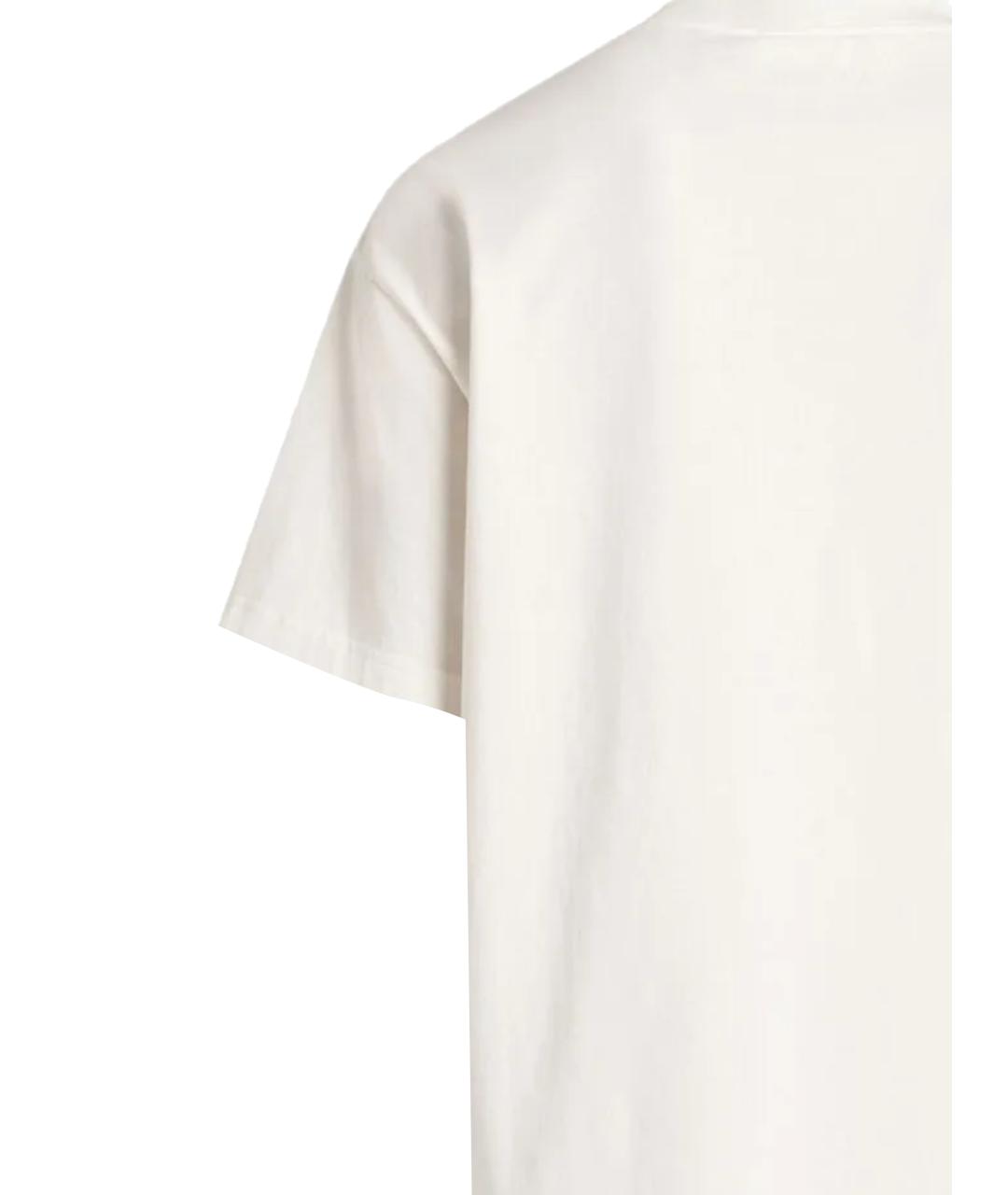 COURREGES Белая хлопковая футболка, фото 3