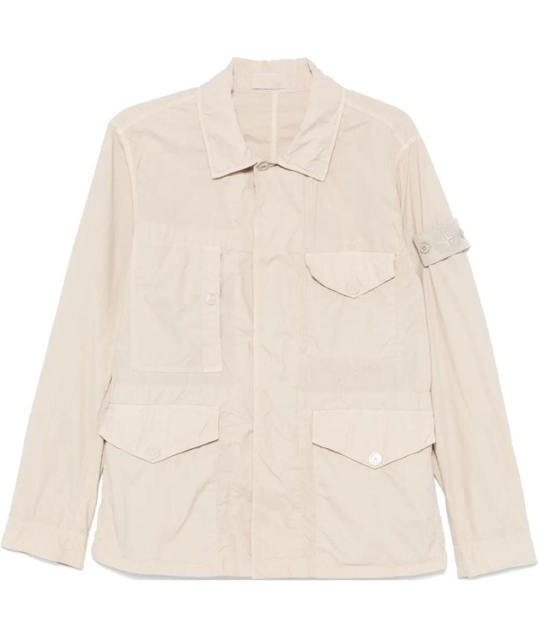 STONE ISLAND Бежевая полиамидовая куртка, фото 1