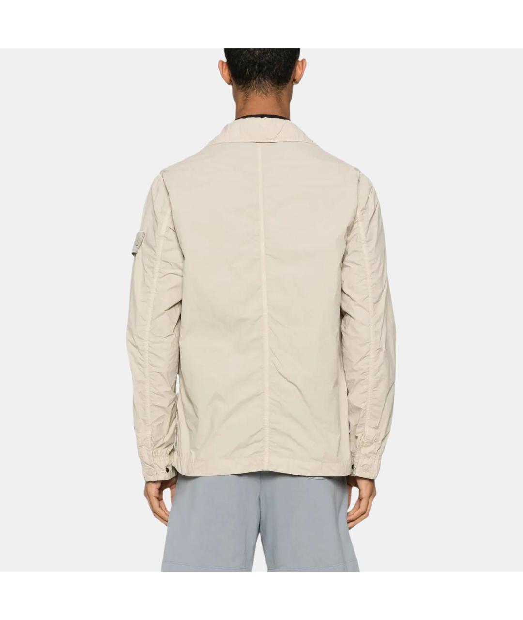 STONE ISLAND Бежевая полиамидовая куртка, фото 4