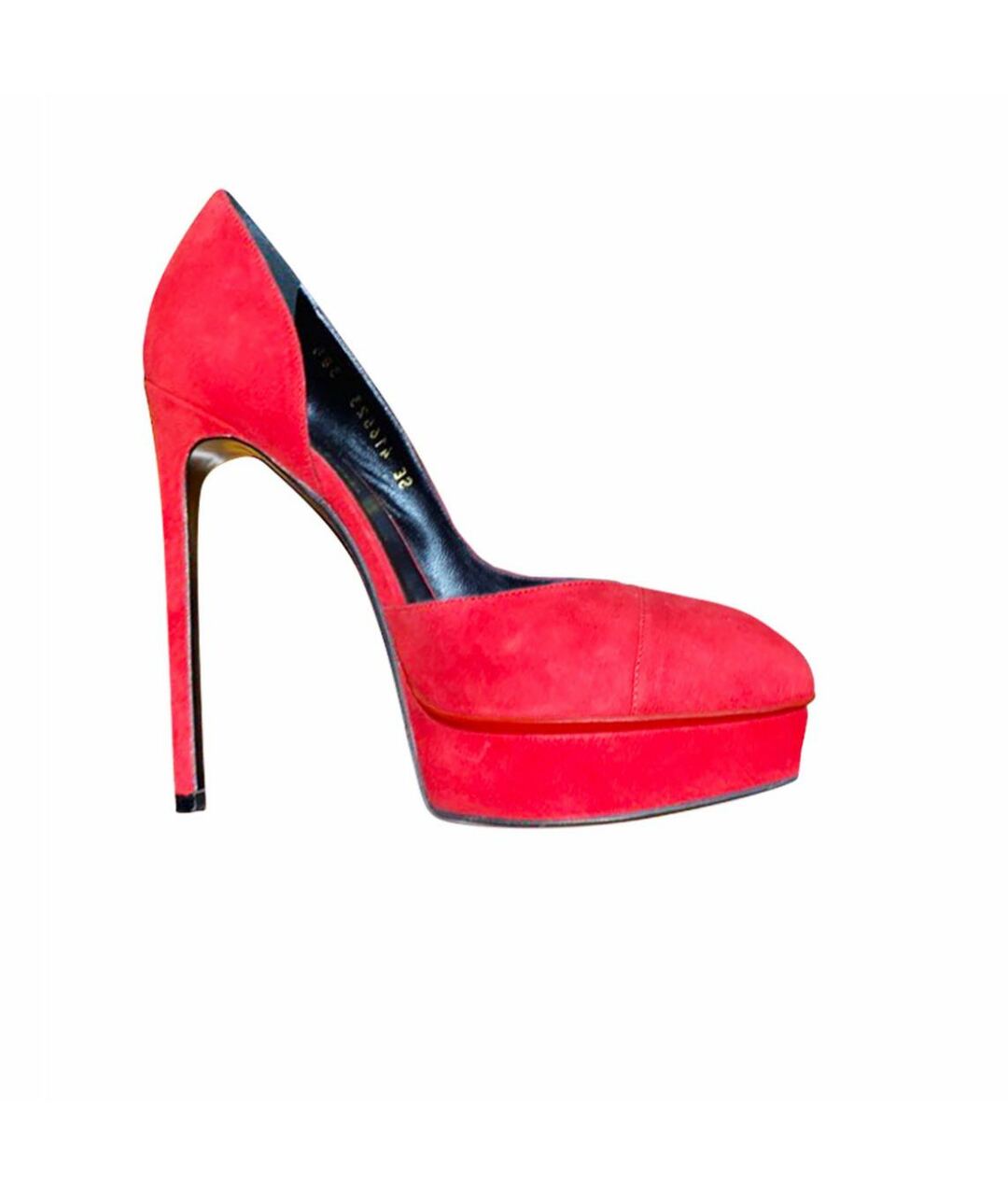 YVES SAINT LAURENT VINTAGE Красные замшевые туфли, фото 1