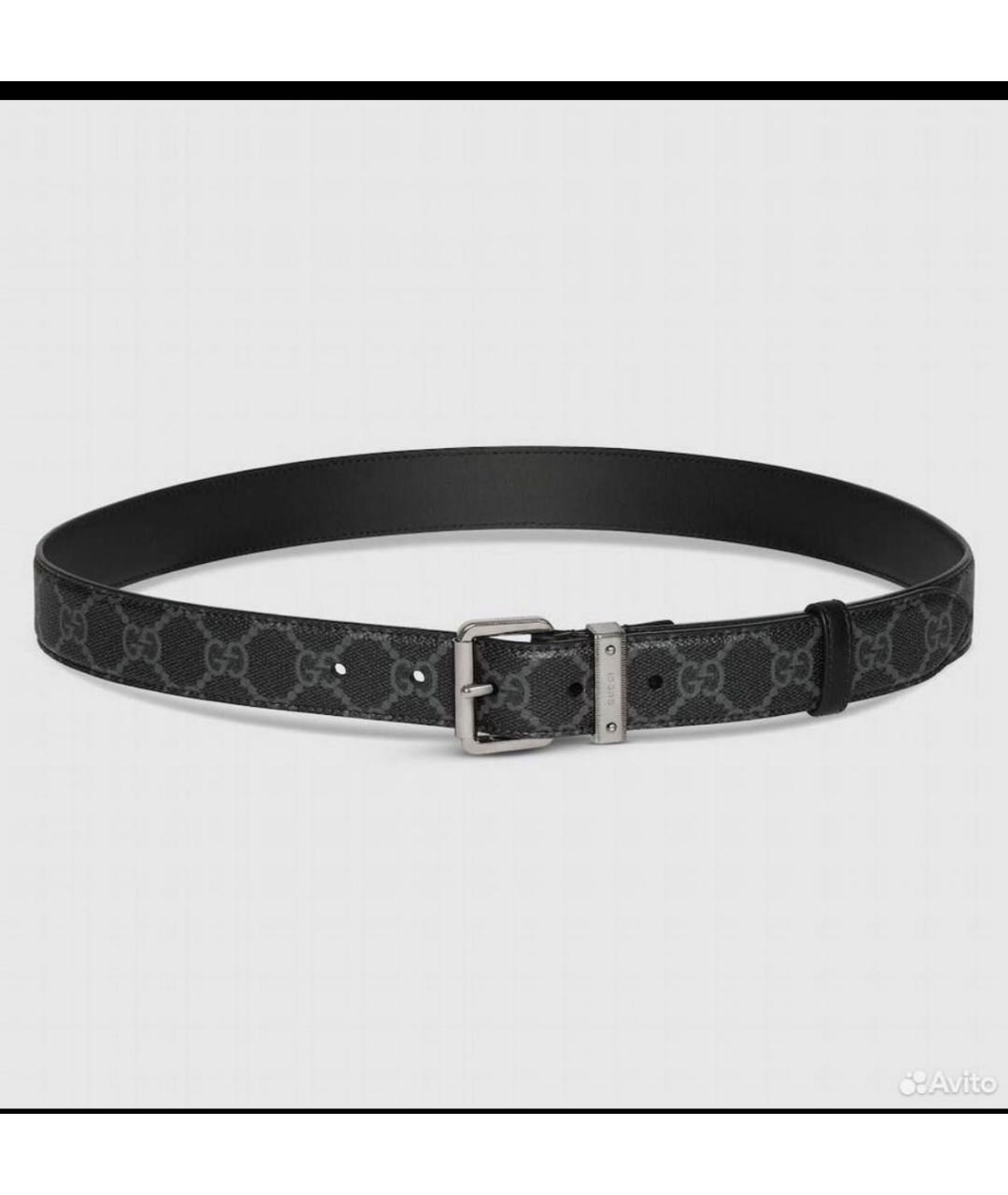 GUCCI Черный кожаный ремень, фото 8