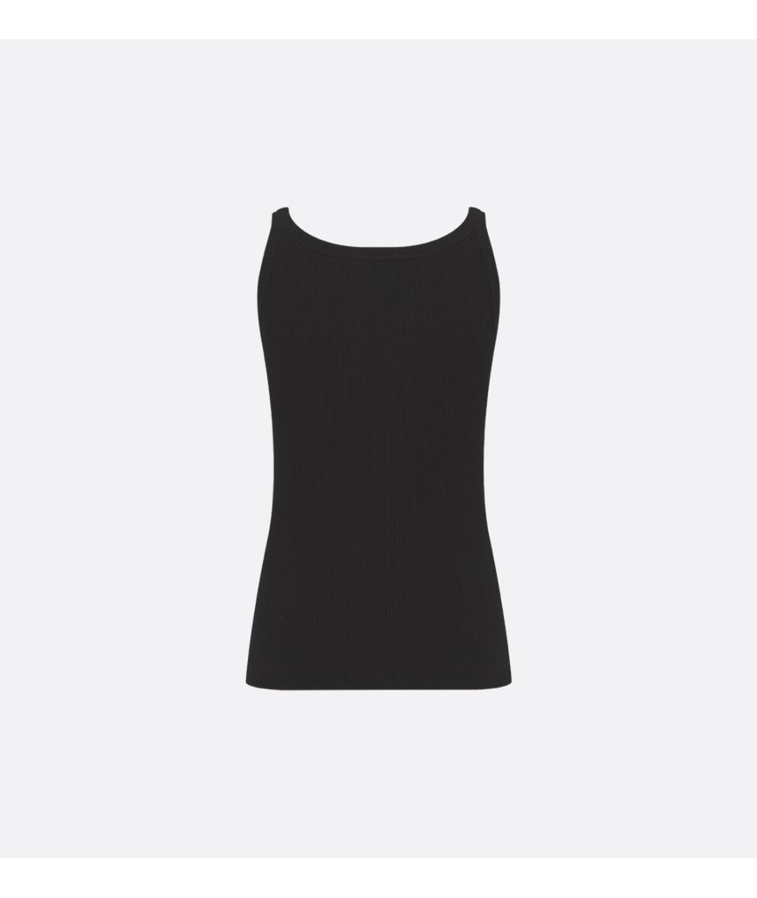 CHRISTIAN DIOR Черная хлопковая майка, фото 2