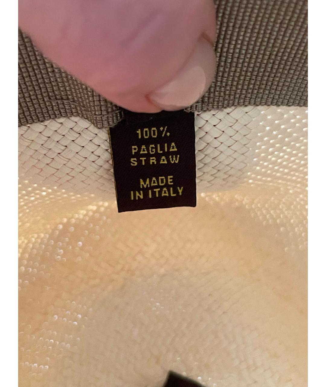 LORO PIANA Бежевая соломенная шляпа, фото 8