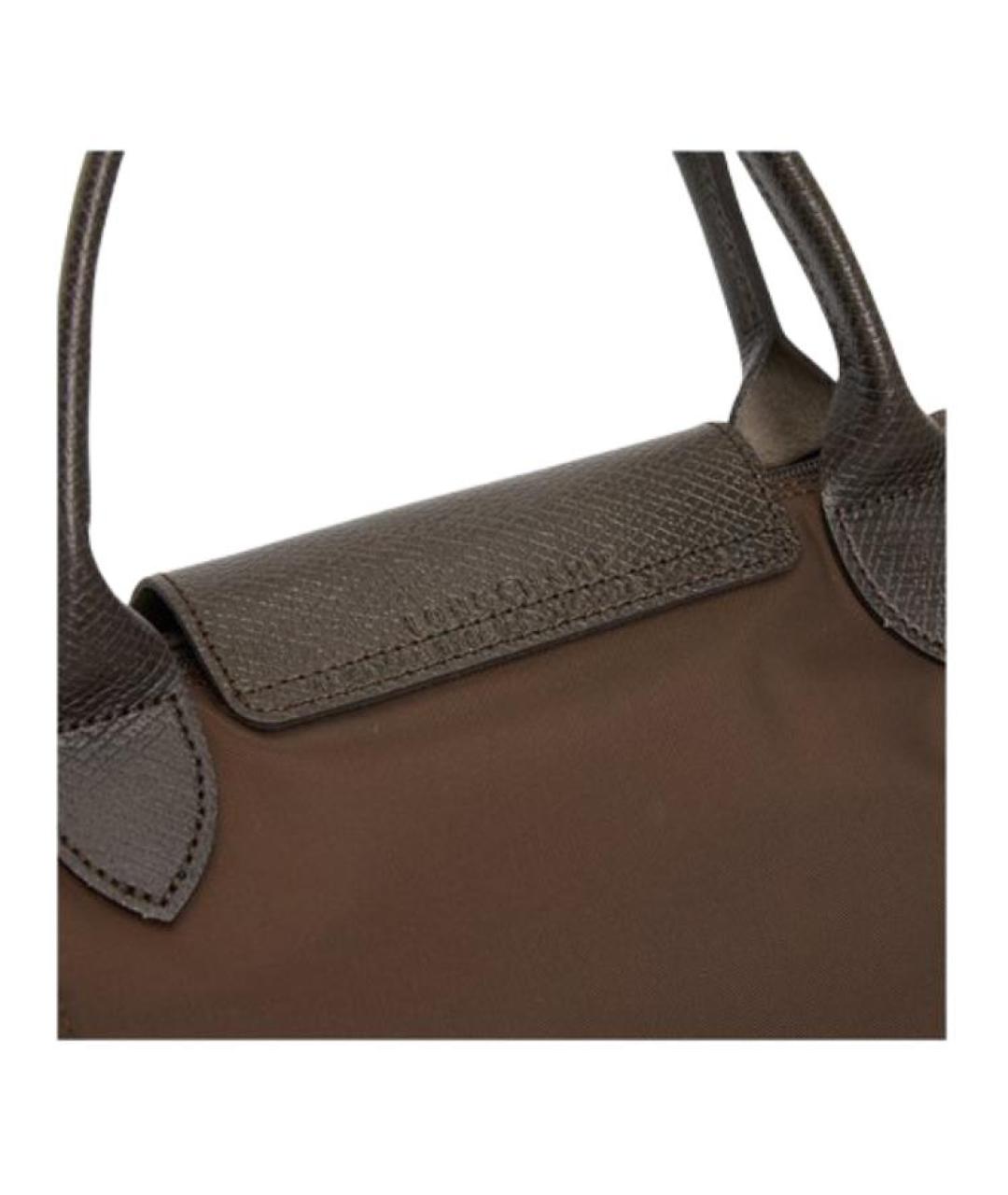 LONGCHAMP Коричневая сумка с короткими ручками, фото 6