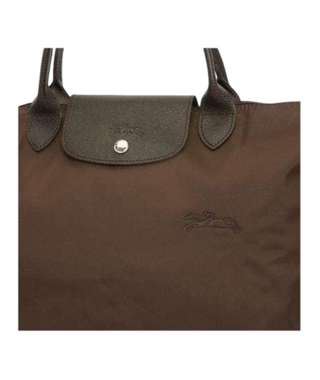 LONGCHAMP Коричневая сумка с короткими ручками, фото 8