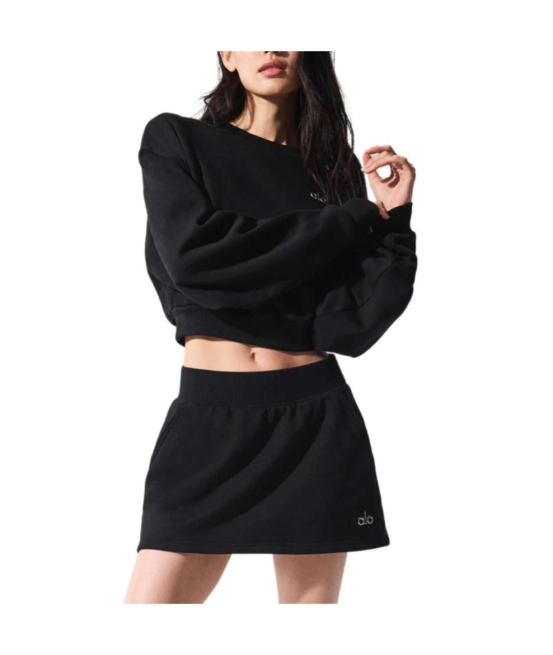 ALO YOGA Черная юбка-шорты, фото 3