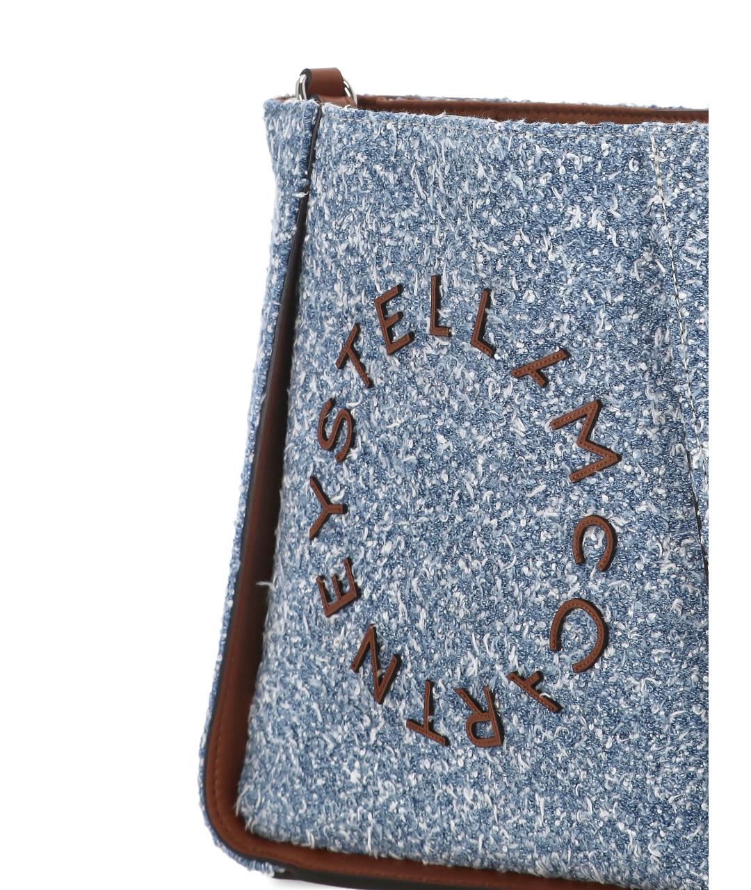 STELLA MCCARTNEY Голубая хлопковая сумка тоут, фото 4