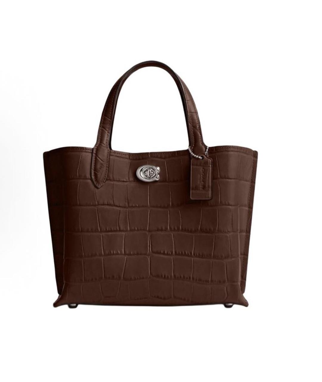 COACH Коричневая кожаная сумка тоут, фото 1