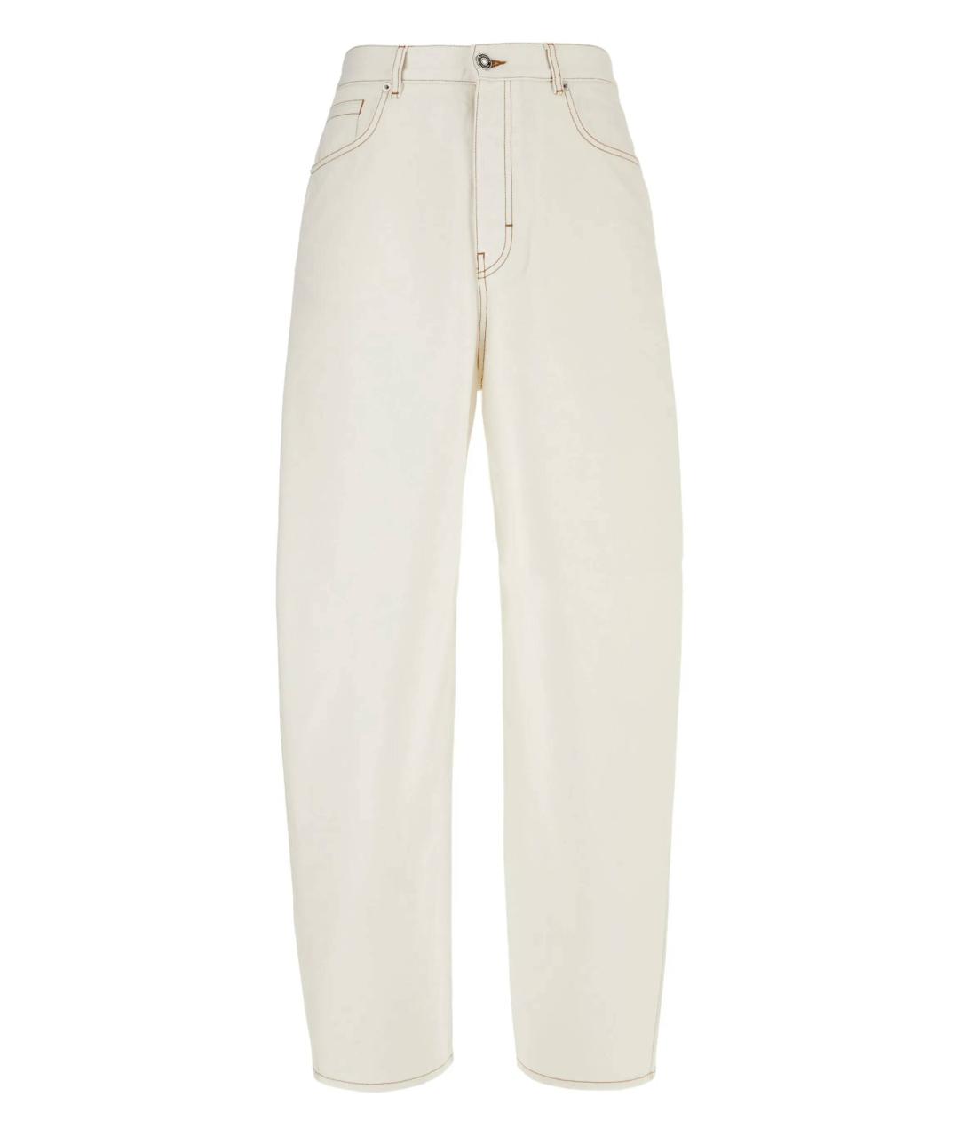 GIVENCHY Белые хлопковые прямые джинсы, фото 1