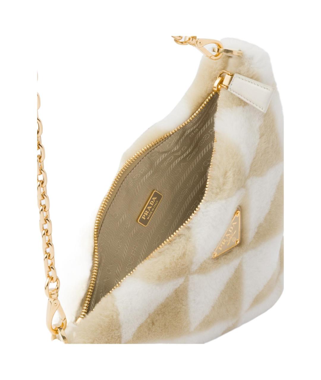 PRADA Бежевая сумка через плечо, фото 4