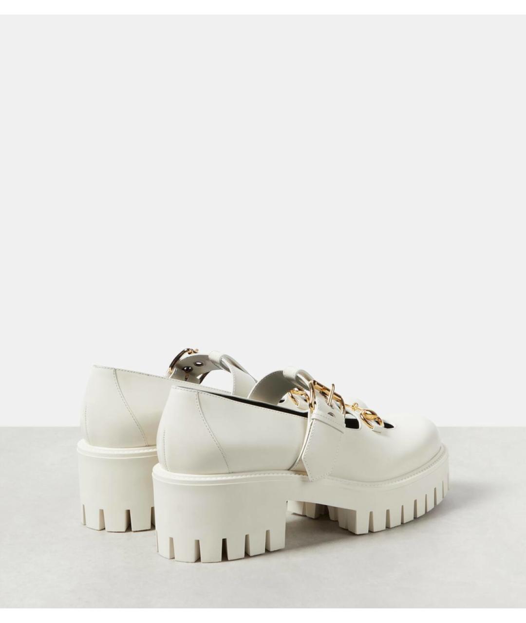GUCCI Белые кожаные туфли, фото 5