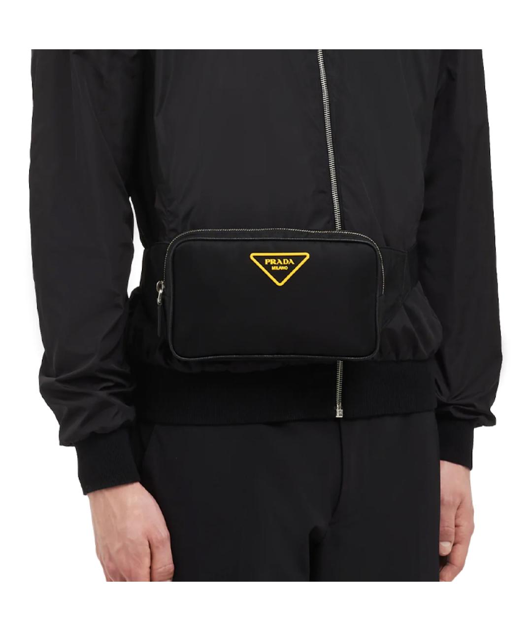 PRADA Черная поясная сумка, фото 4