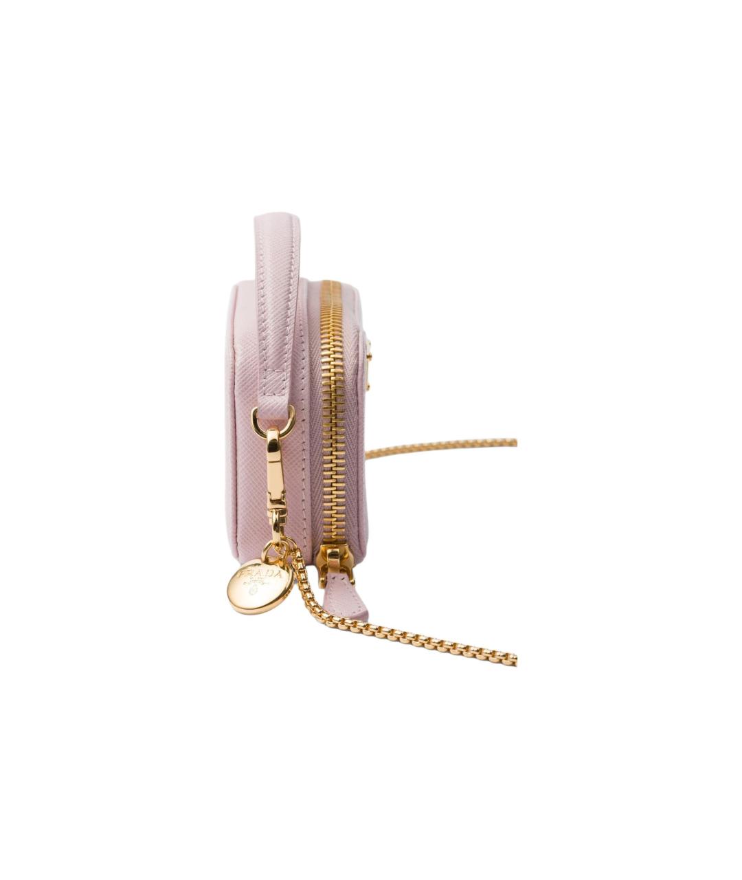 PRADA Розовая кожаная сумка через плечо, фото 2