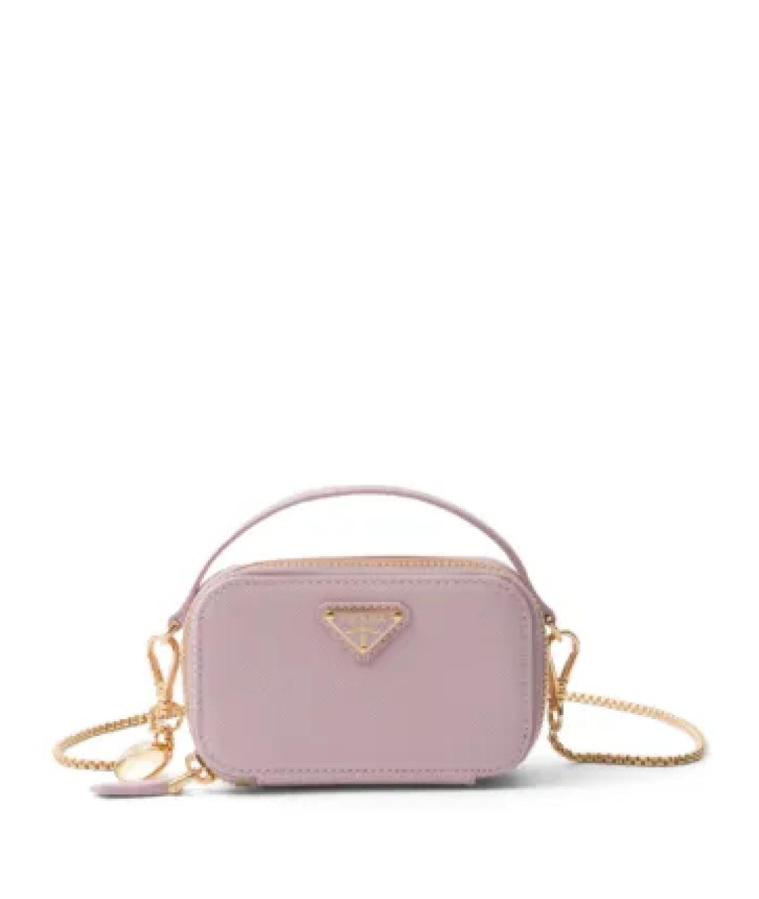 PRADA Розовая кожаная сумка через плечо, фото 7