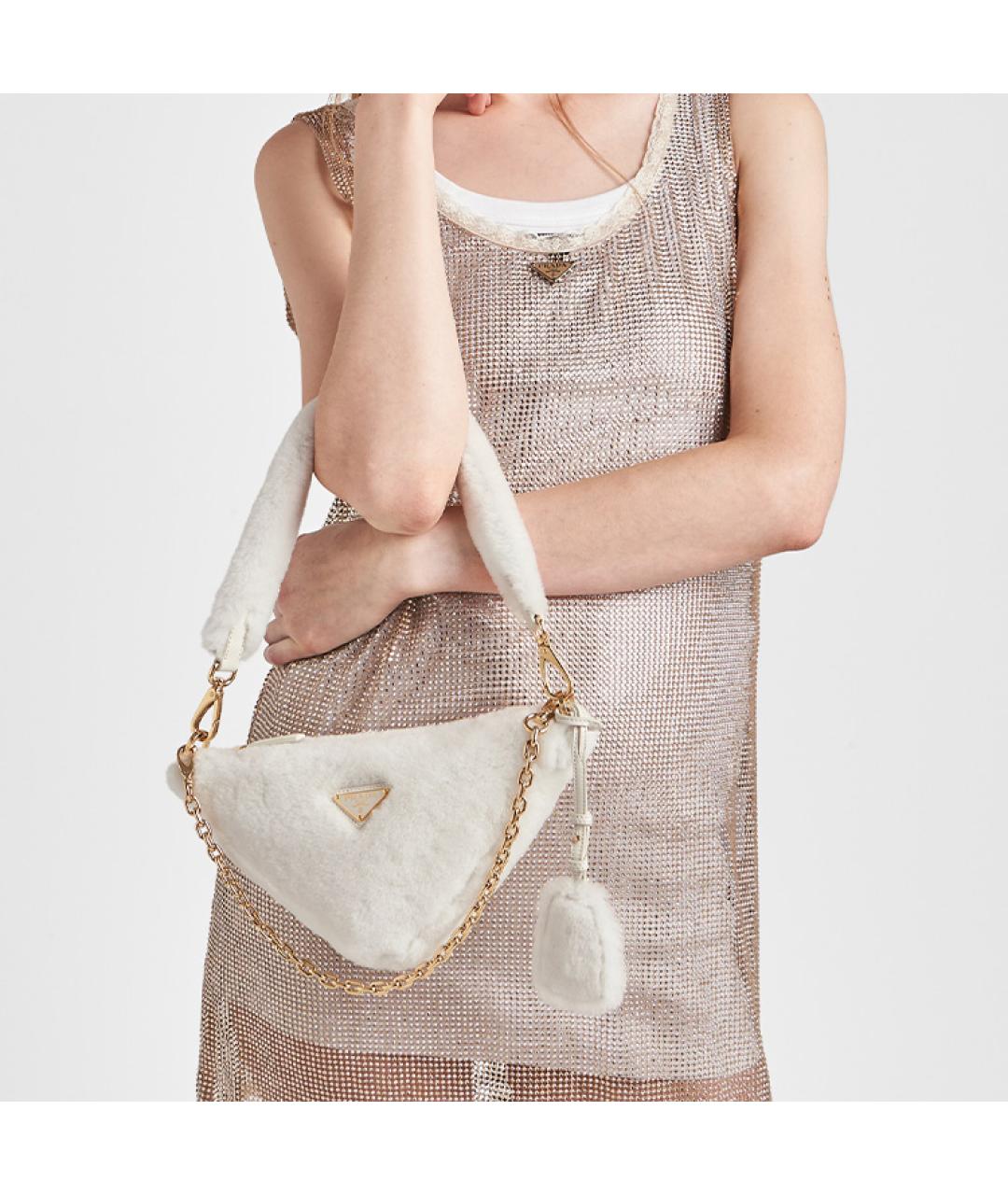 PRADA Белая сумка с короткими ручками, фото 7