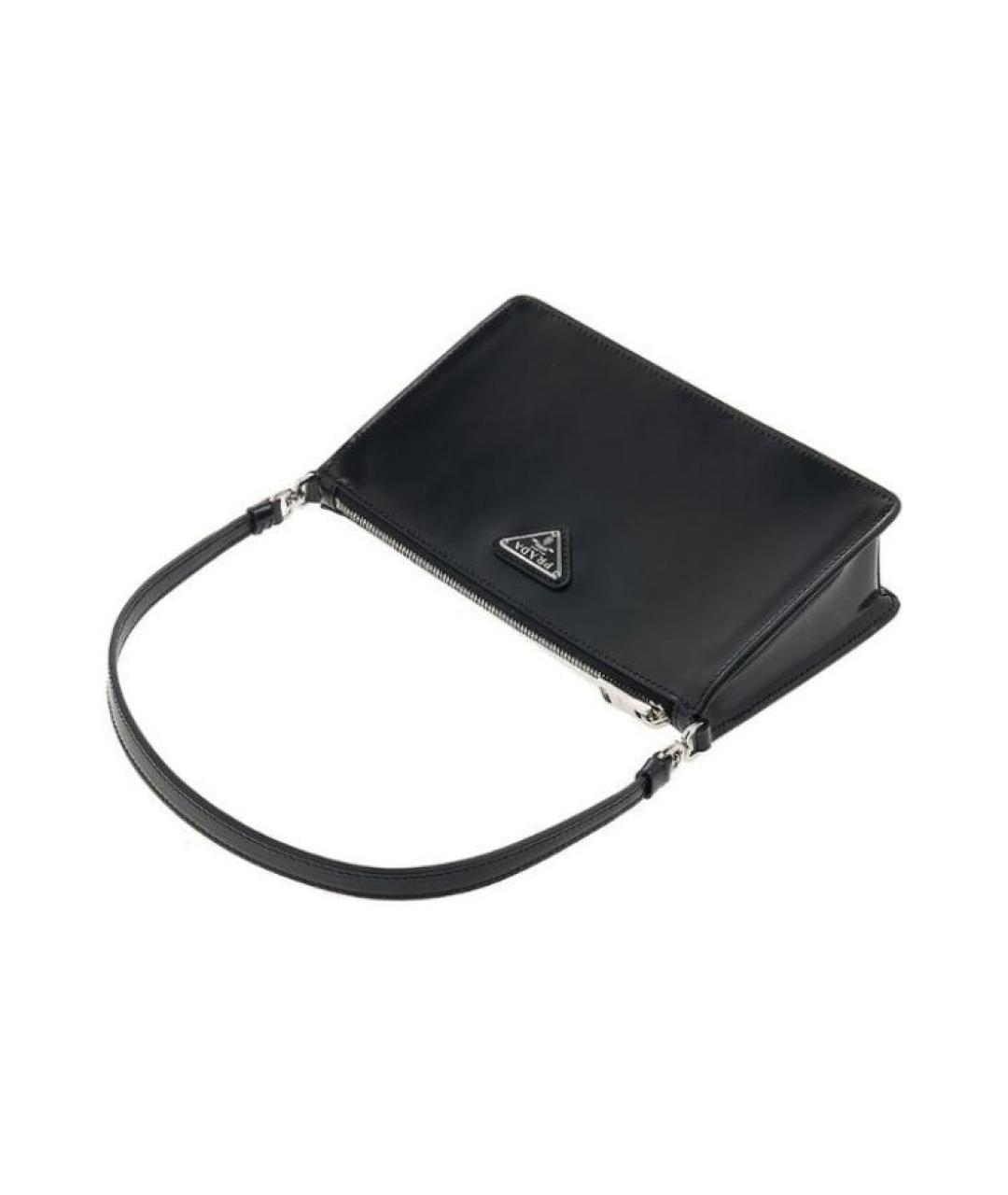 PRADA Черная кожаная сумка с короткими ручками, фото 4