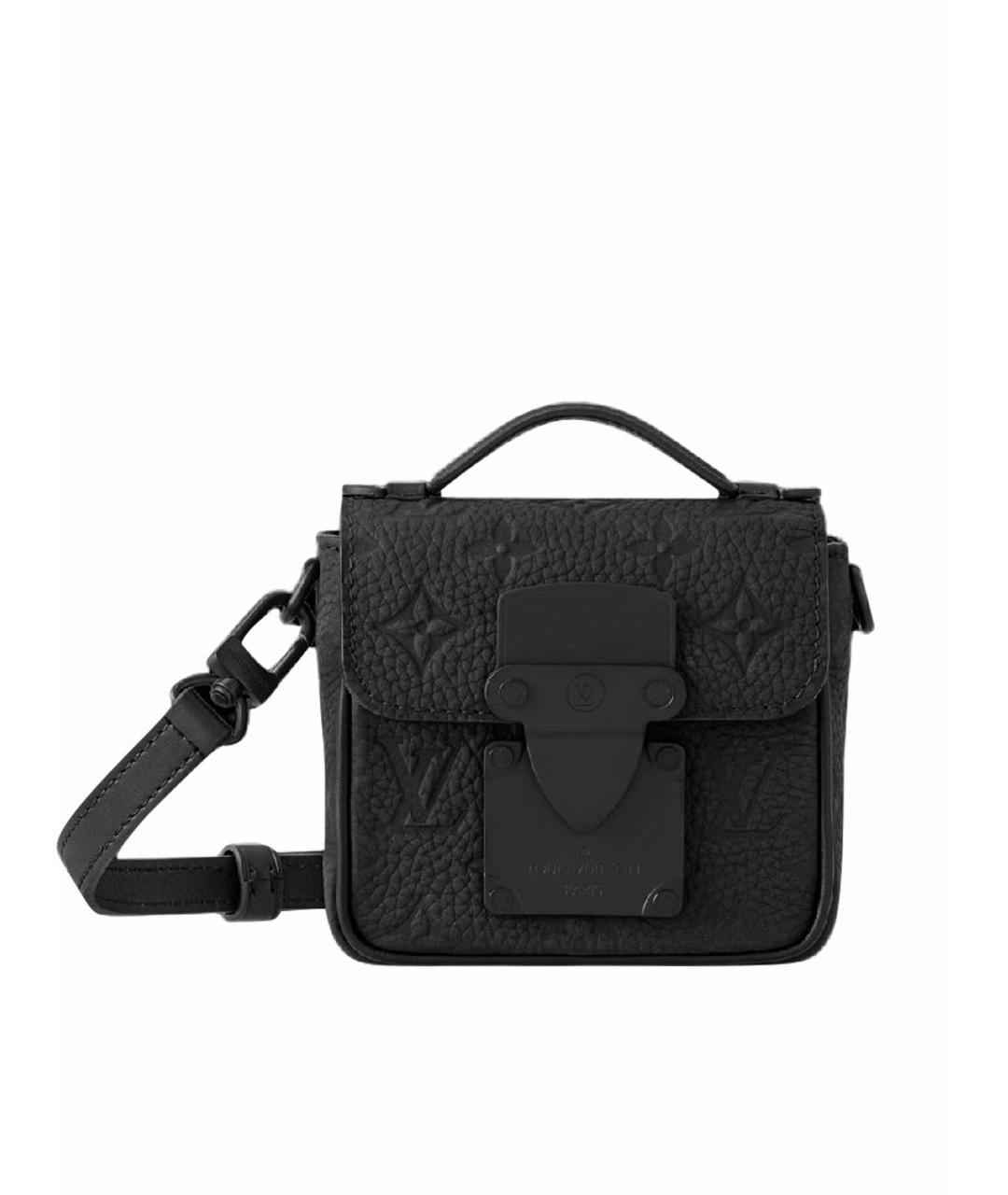 LOUIS VUITTON Черная кожаная сумка на плечо, фото 1