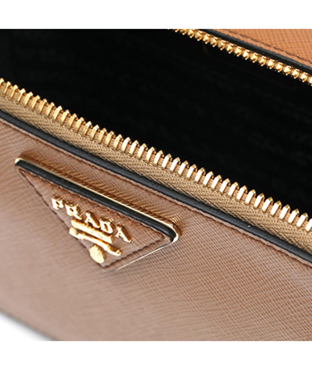PRADA Коричневая кожаная сумка через плечо, фото 5