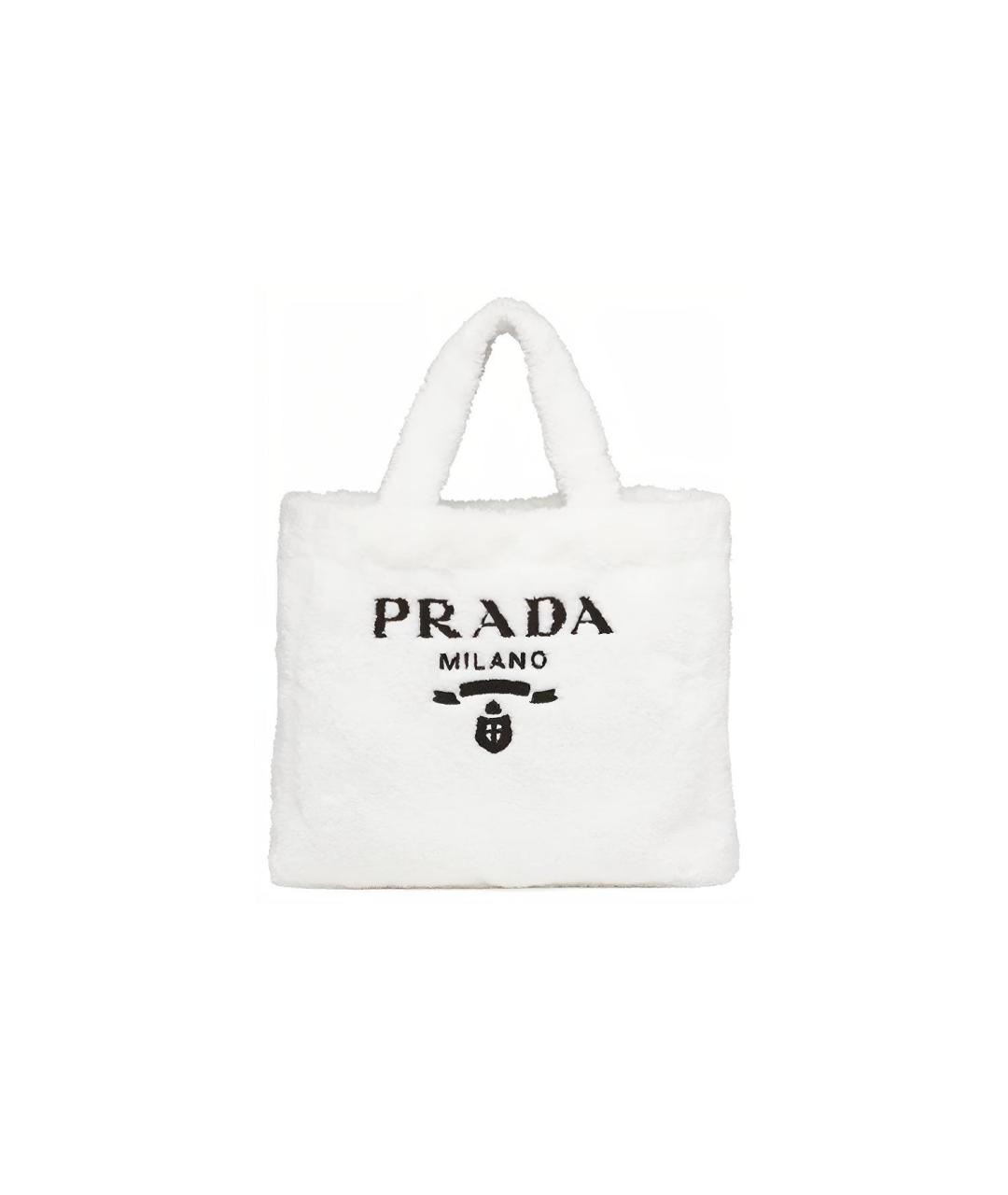 PRADA Белая сумка с короткими ручками, фото 1