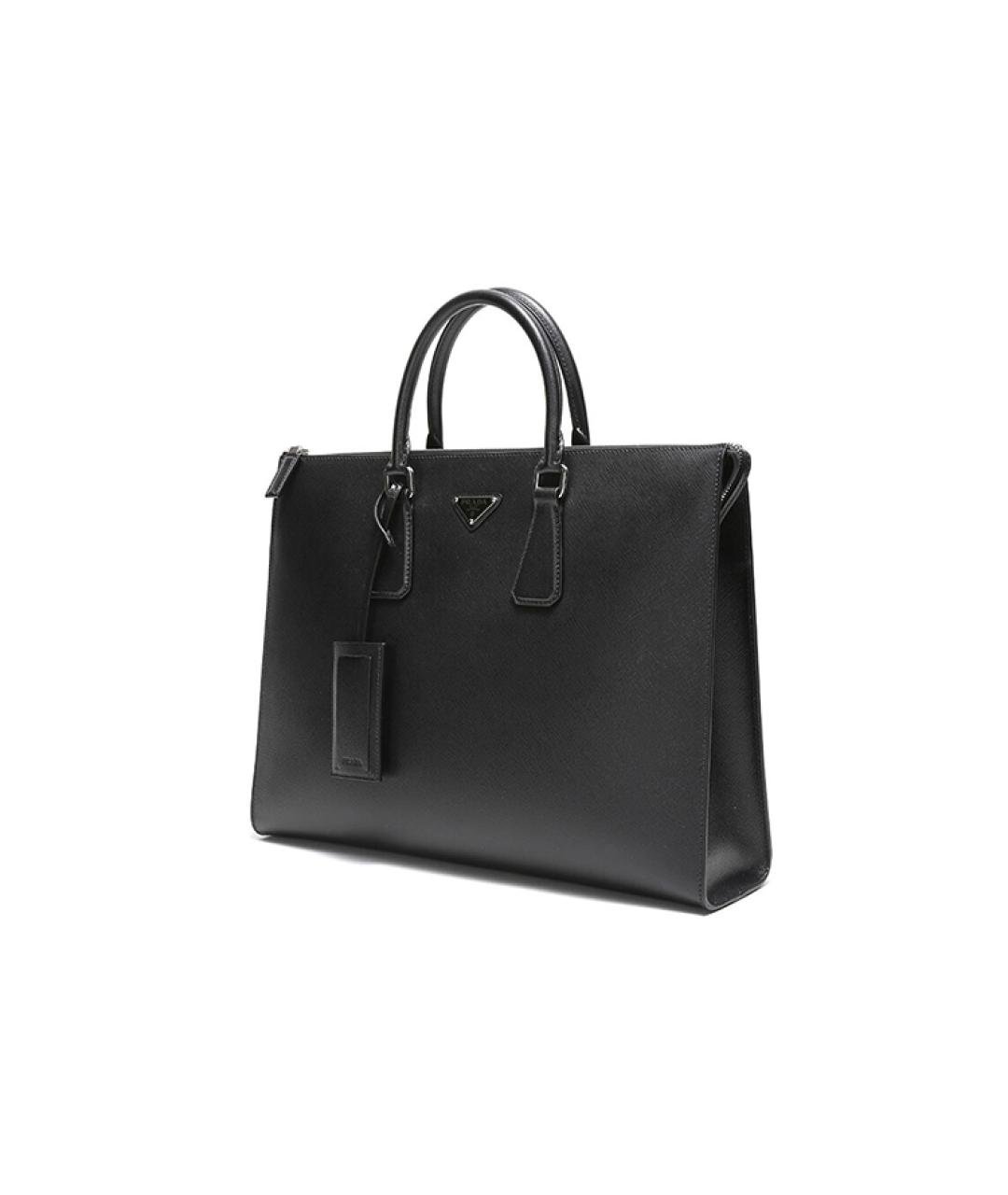 PRADA Черная кожаная барсетка, фото 2