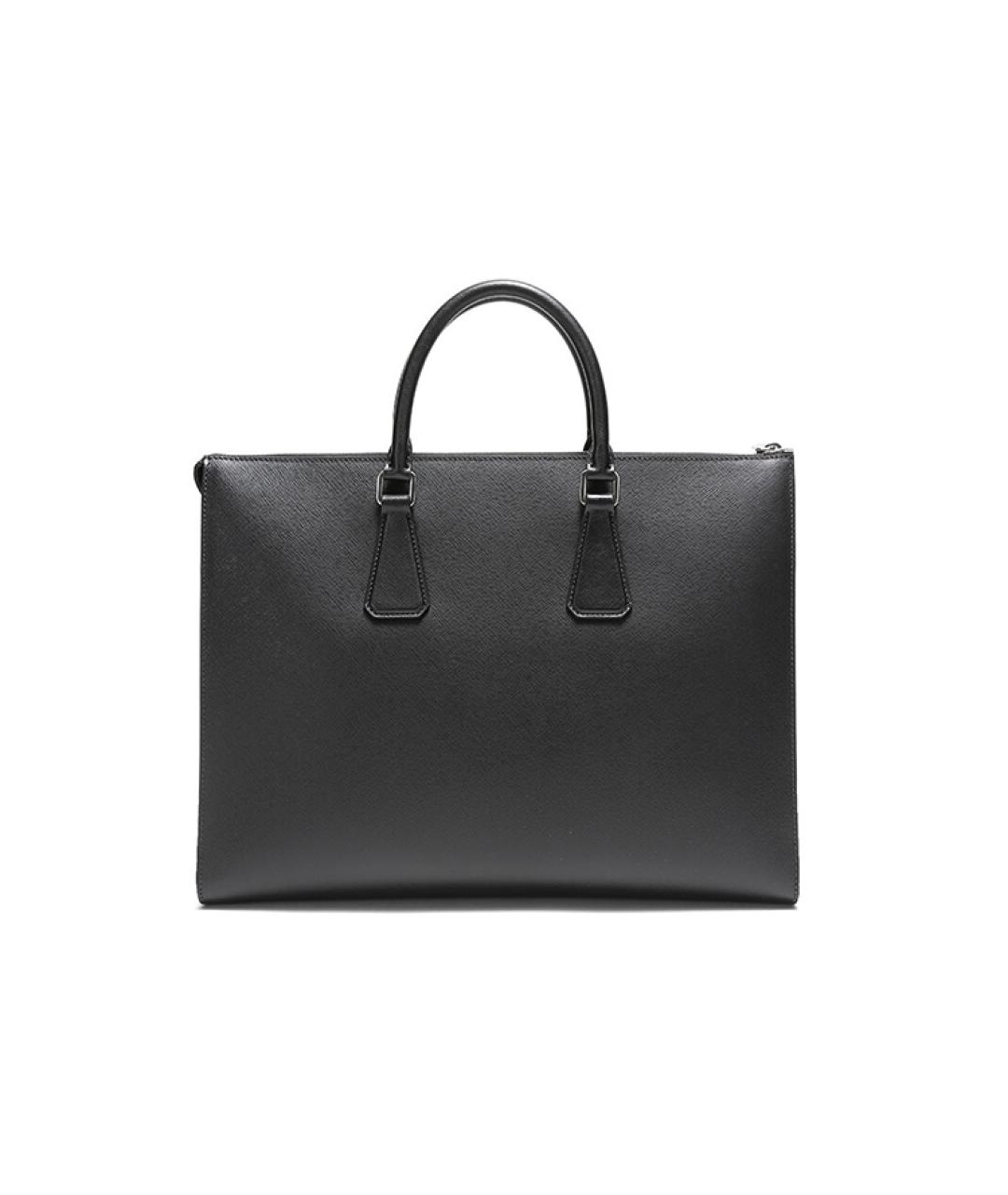 PRADA Черная кожаная барсетка, фото 3