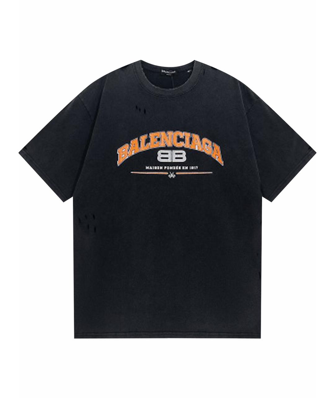 BALENCIAGA Черная футболка, фото 1