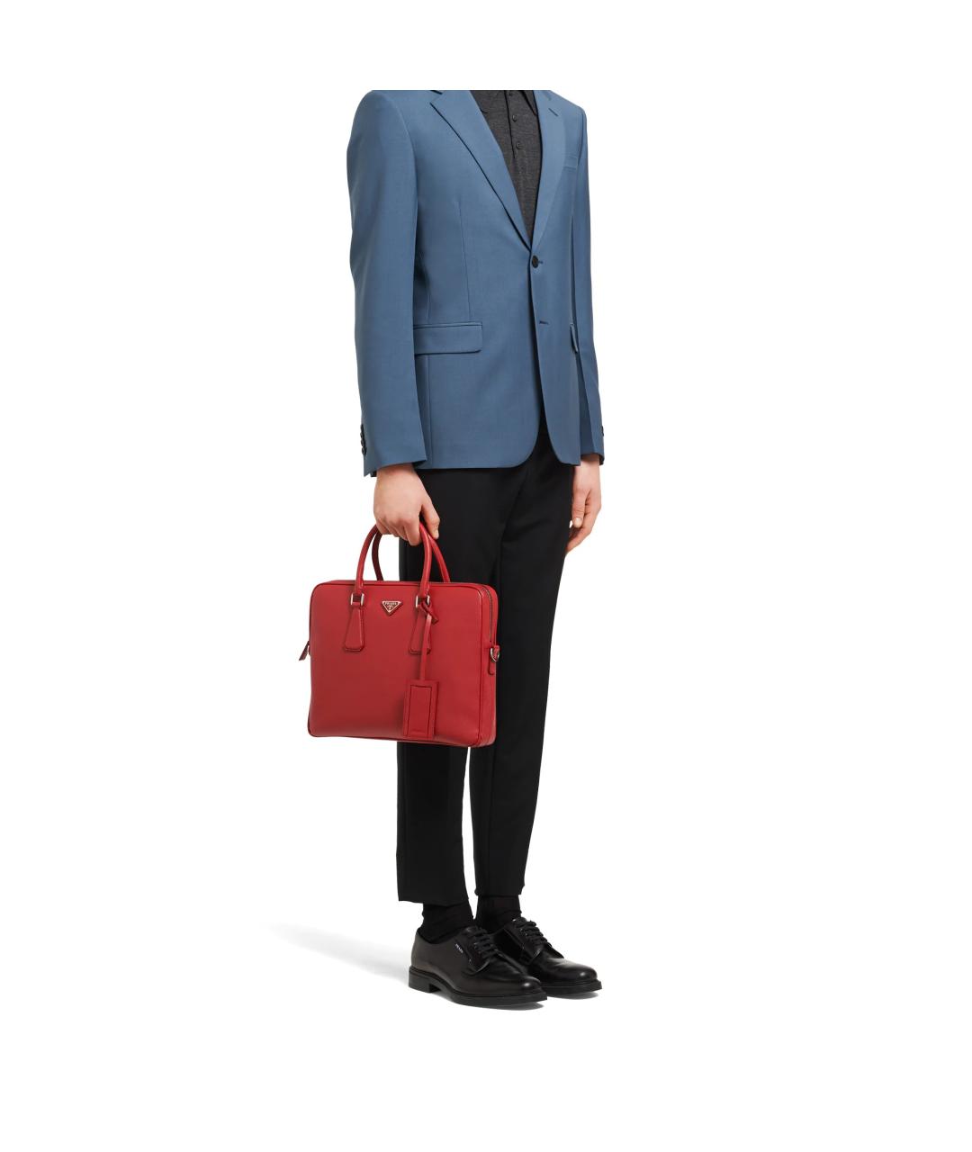 PRADA Красная барсетка, фото 5