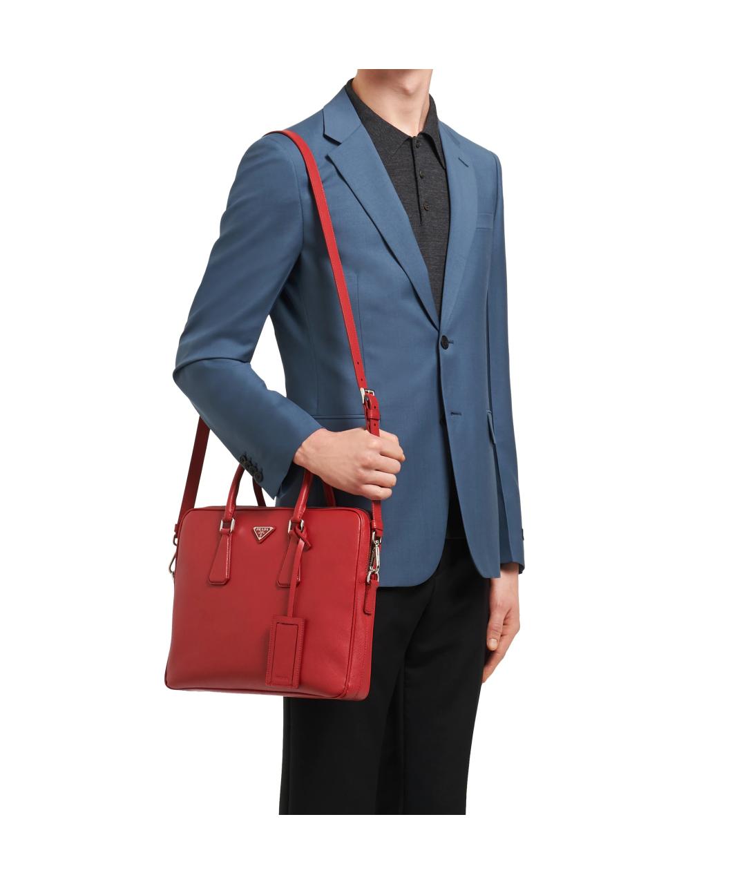 PRADA Красная барсетка, фото 4