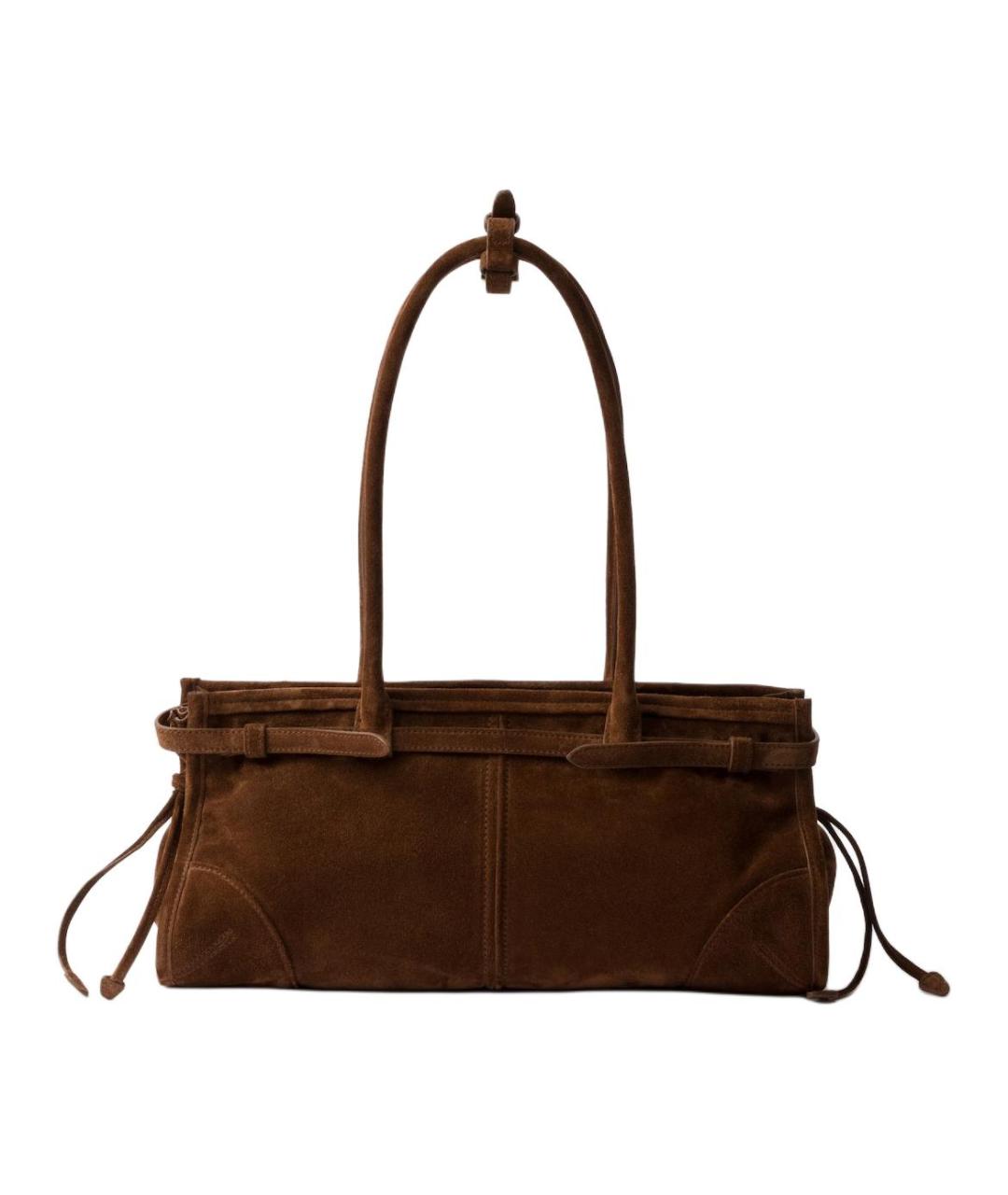 PRADA Коричневая сумка с короткими ручками, фото 3